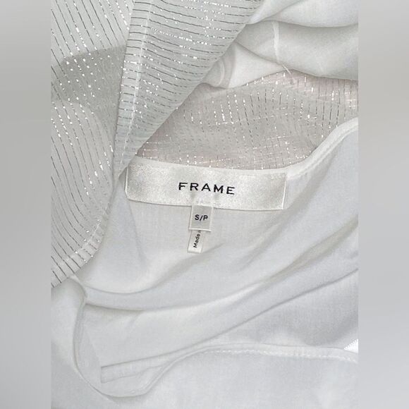 Frame Silk-Blend Long-Sleeve Blouse size S - Picture 15 of 16